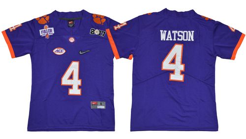 Tigers #4 Deshaun Watson Purple Diamond Quest Limited Stitched Youth NCAA Jersey - Click Image to Close